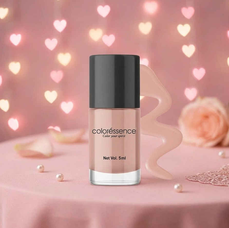 Coloressence Cute Coats Long Lasting Nail Paint, Chip Resistant, Quick Dry, 1 Swipe  | Nude Sand