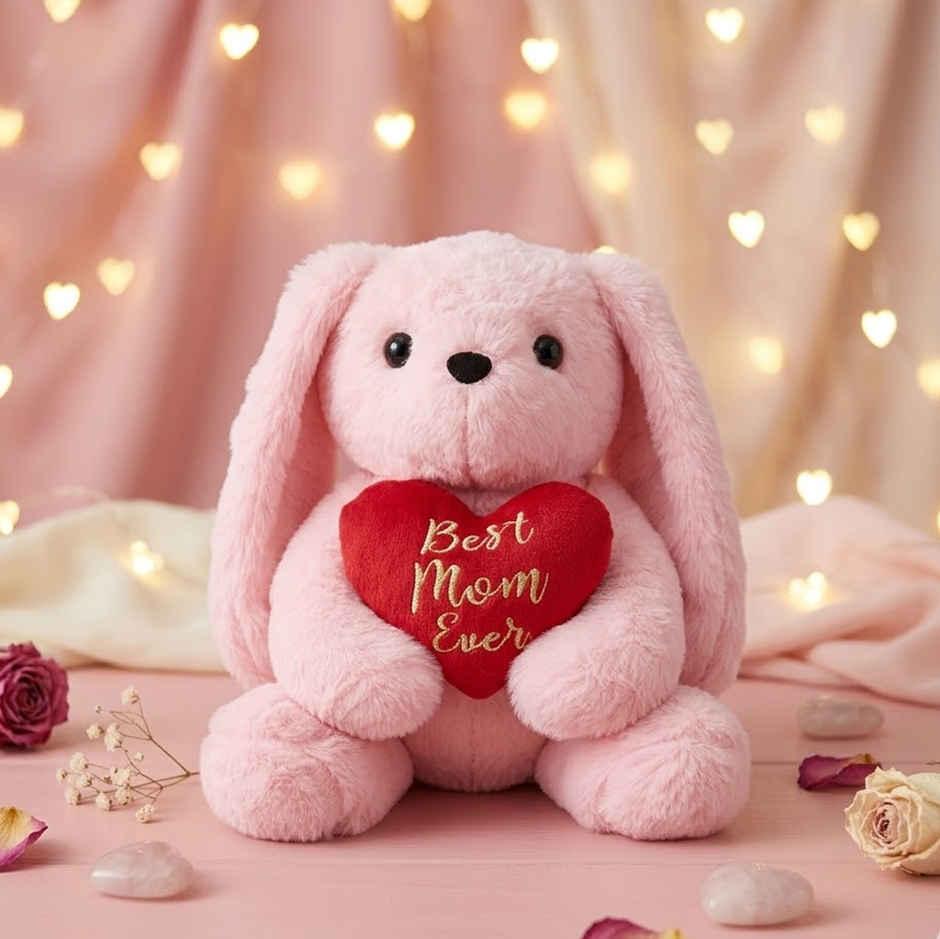 Toytales Lovey Bunny 25 cm | Soft Toy | Gift for Mothers & New Mom | Heart Bunny