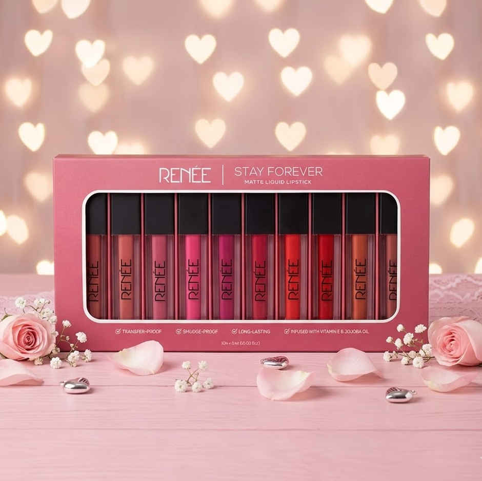 RENEE Stay Forever Matte Liquid Lipstick Combo | Smudge-Proof & Waterproof | Highly Pigmented