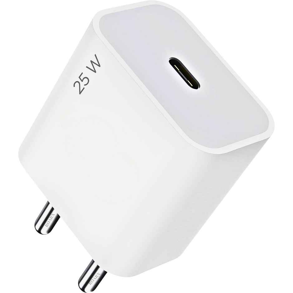 Roarx 25W Type C Fast Charger Adapter for Samsung 25w Charger devices/ iPhone 14/13/12/11/X/8