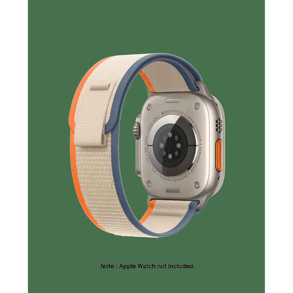 DailyObjects (42/44/45/46/49/Series10 46mm) Orange-Beige Pull Tab Nylon Weave WatchBand