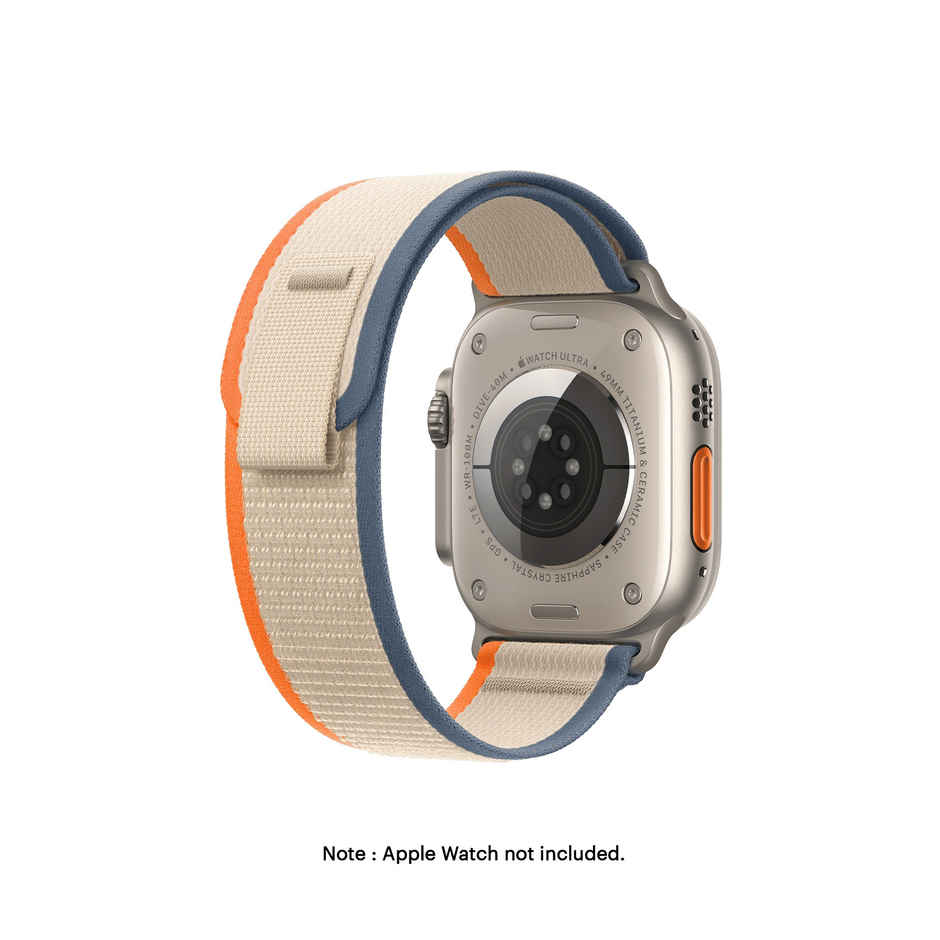 DailyObjects (38/40/41/Series10 42mm) Orange-Beige Pull Tab Nylon Weave WatchBand