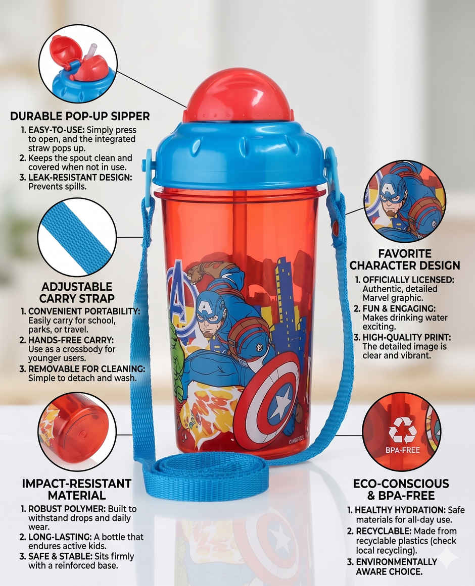Striders Single Wall Canteen Avengers Bomberss | 465 ml