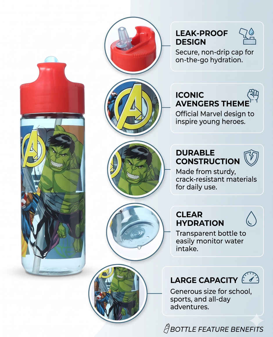 Striders Large Ecozen Hydro Bottle Avengers Seven Wonders | 540 ml