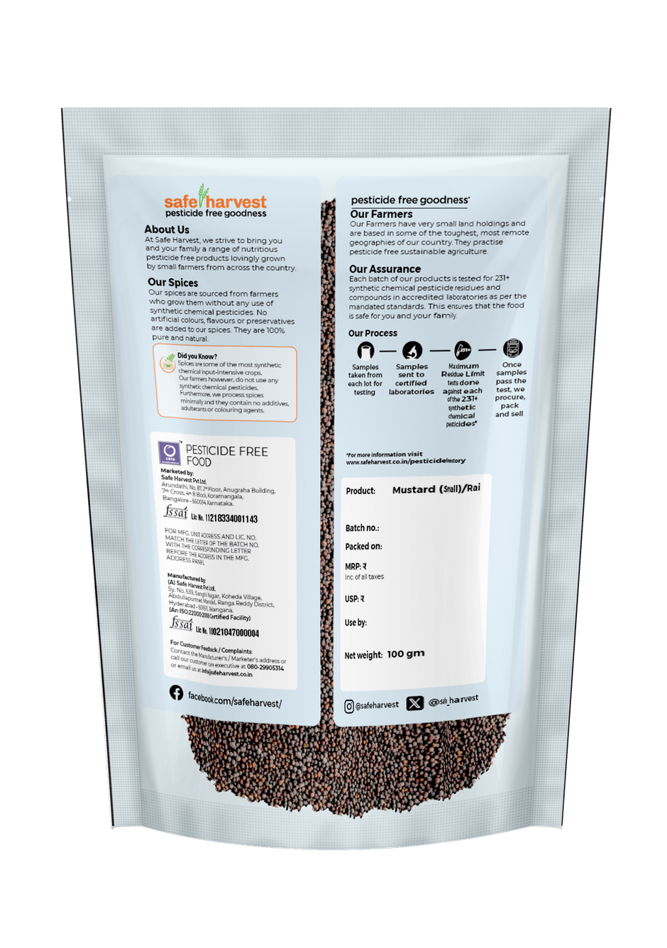 Safe Harvest Pesticide - Free Mustard - Small