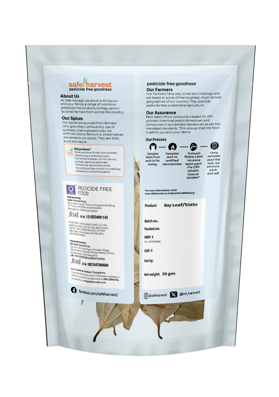 Safe Harvest Pesticide- Free Bay Leaf