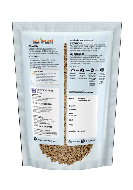 Safe Harvest Pesticide - Free Carom Seeds (Ajwain)