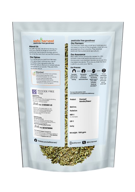 Safe Harvest Pesticide - Free Fennel (Seeds)(Saunf)
