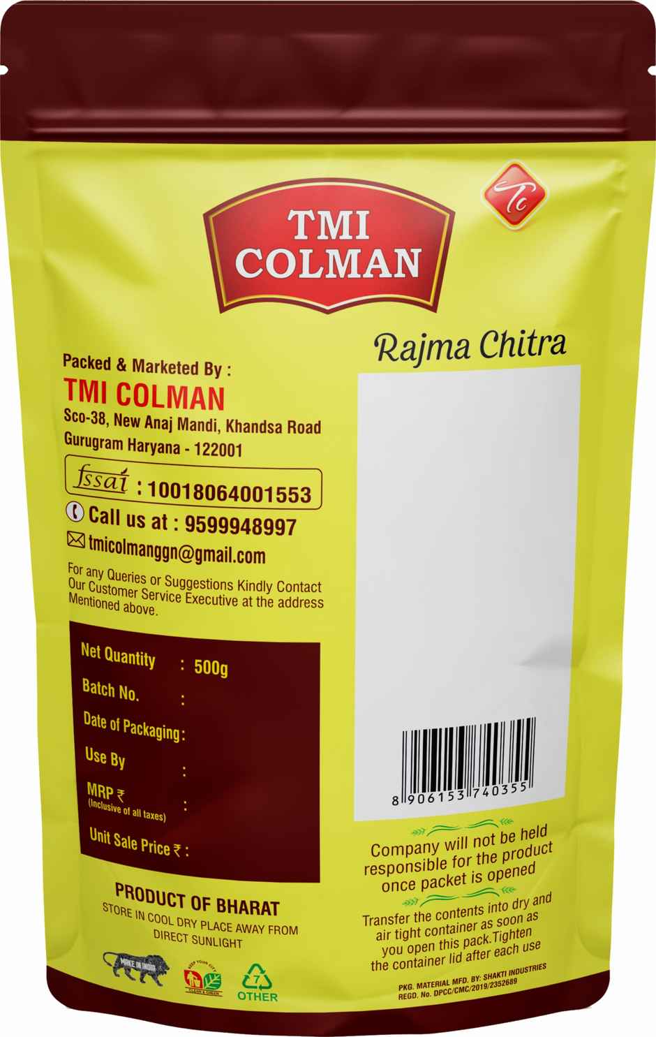 TMI COLMAN Rajma Chitra