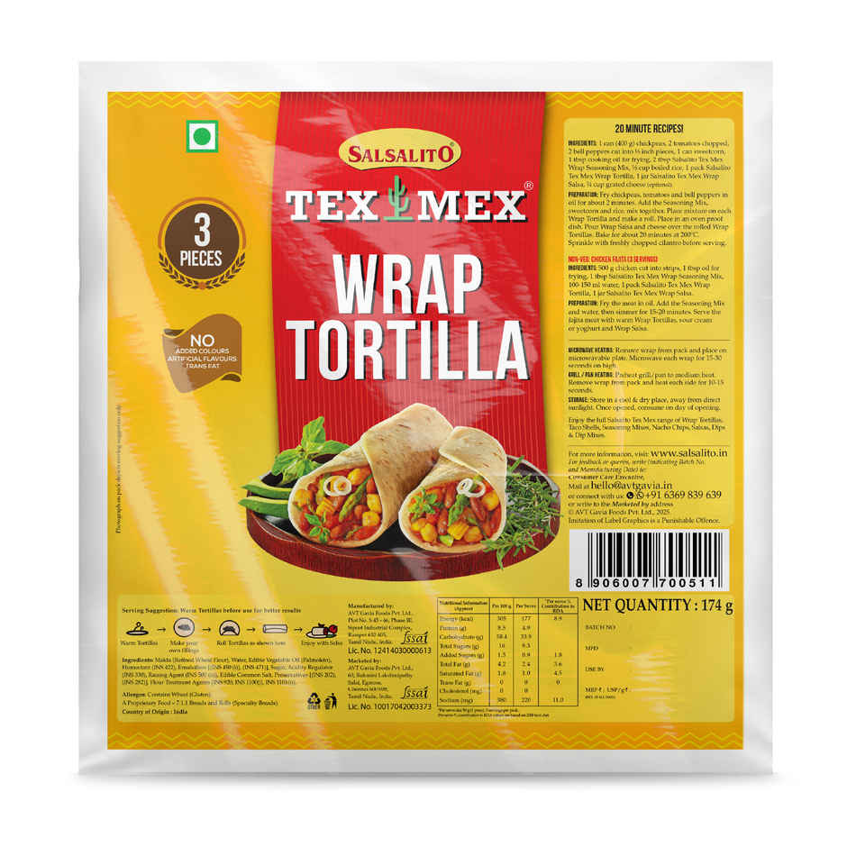 Tex Mex Salsalito Wrap Tortilla