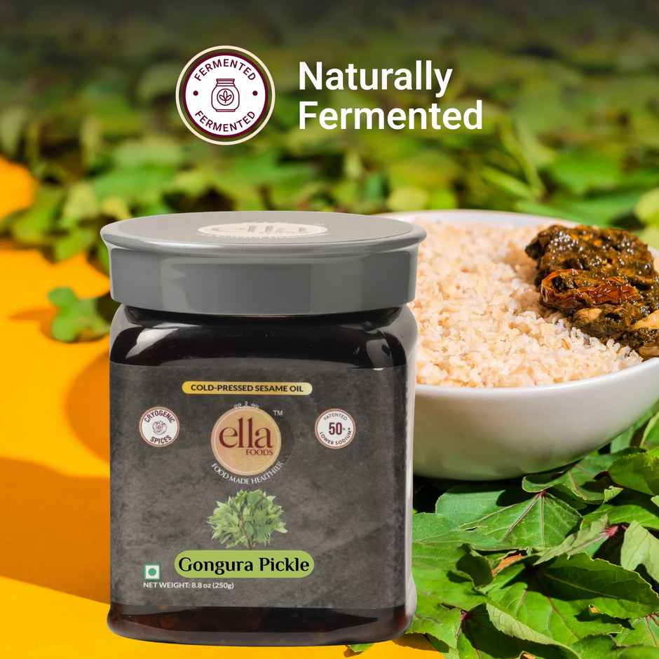 Ella Foods Gongura Pickle Low Sodium