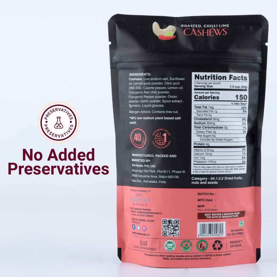 Ella Foods Chilli Lime Cashews