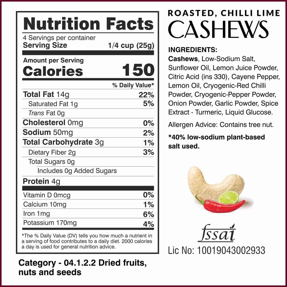 Ella Foods Chilli Lime Cashews