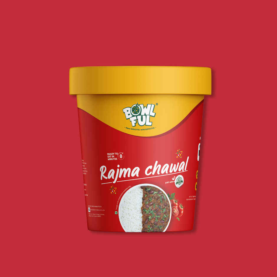Bowlful Rajma Chawal Cup Ready To Eat | Freeze Dried | Just Add Hot Water | No Preservatives
