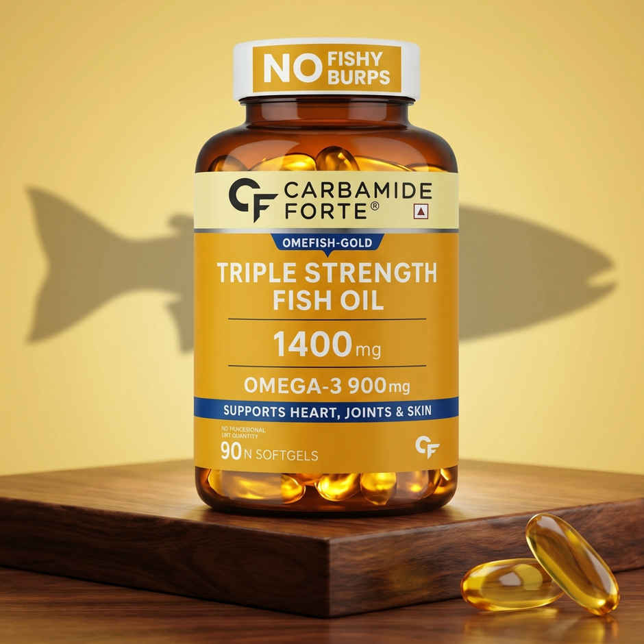 Carbamide Forte Triple Strength Omega 3 Fish Oil Capsules 1400mg | Fish Oil Omega 3 Supplement