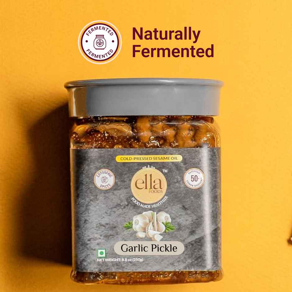 Ella Foods Garlic Pickle Low Sodium
