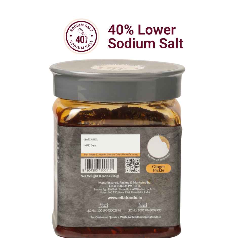 Ella Foods Ginger Pickle Low Sodium