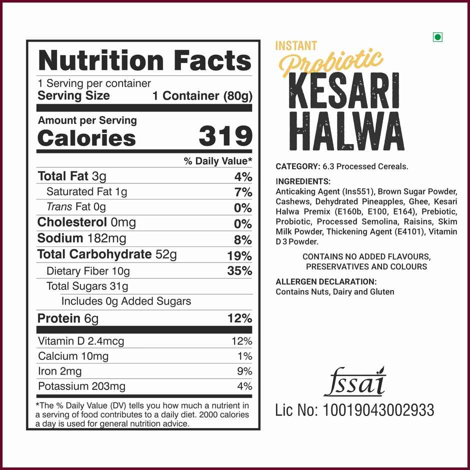 Ella Foods Probiotic Kesari Halwa