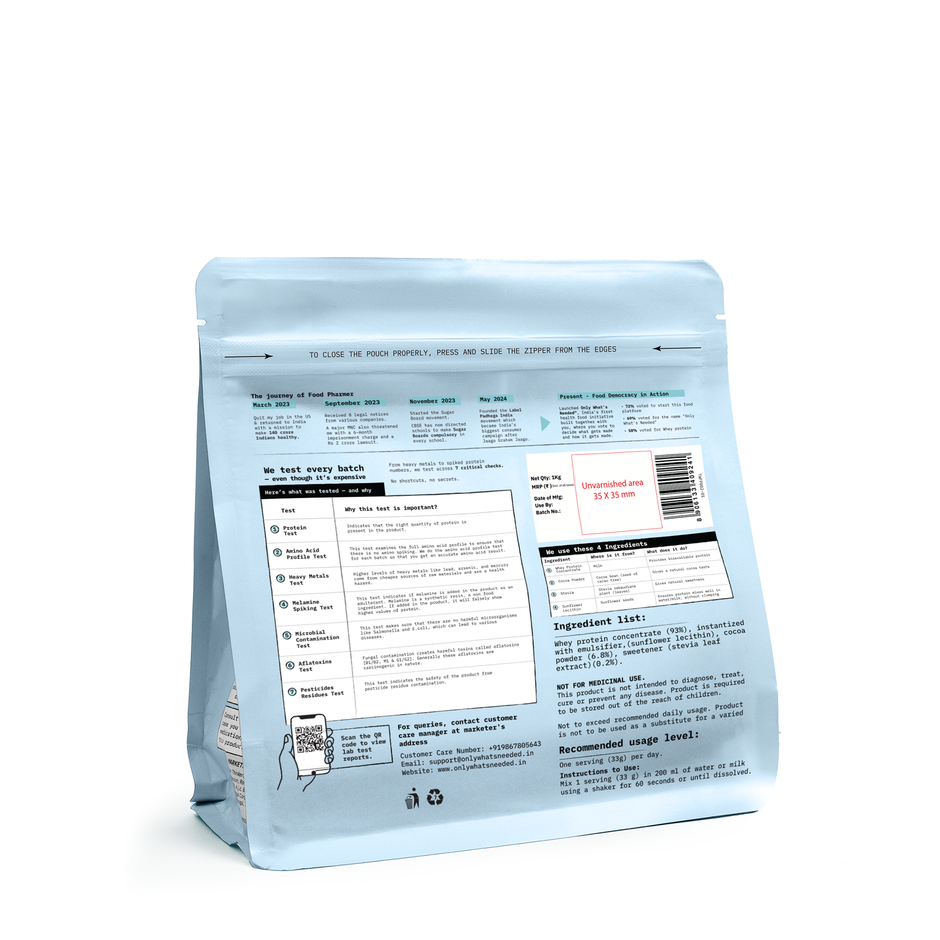 Only What's Needed 24g Whey Protein Concentrate | Cocoa Edition