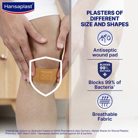 Hansaplast Assorted Antiseptic Bandages For Wound Protection