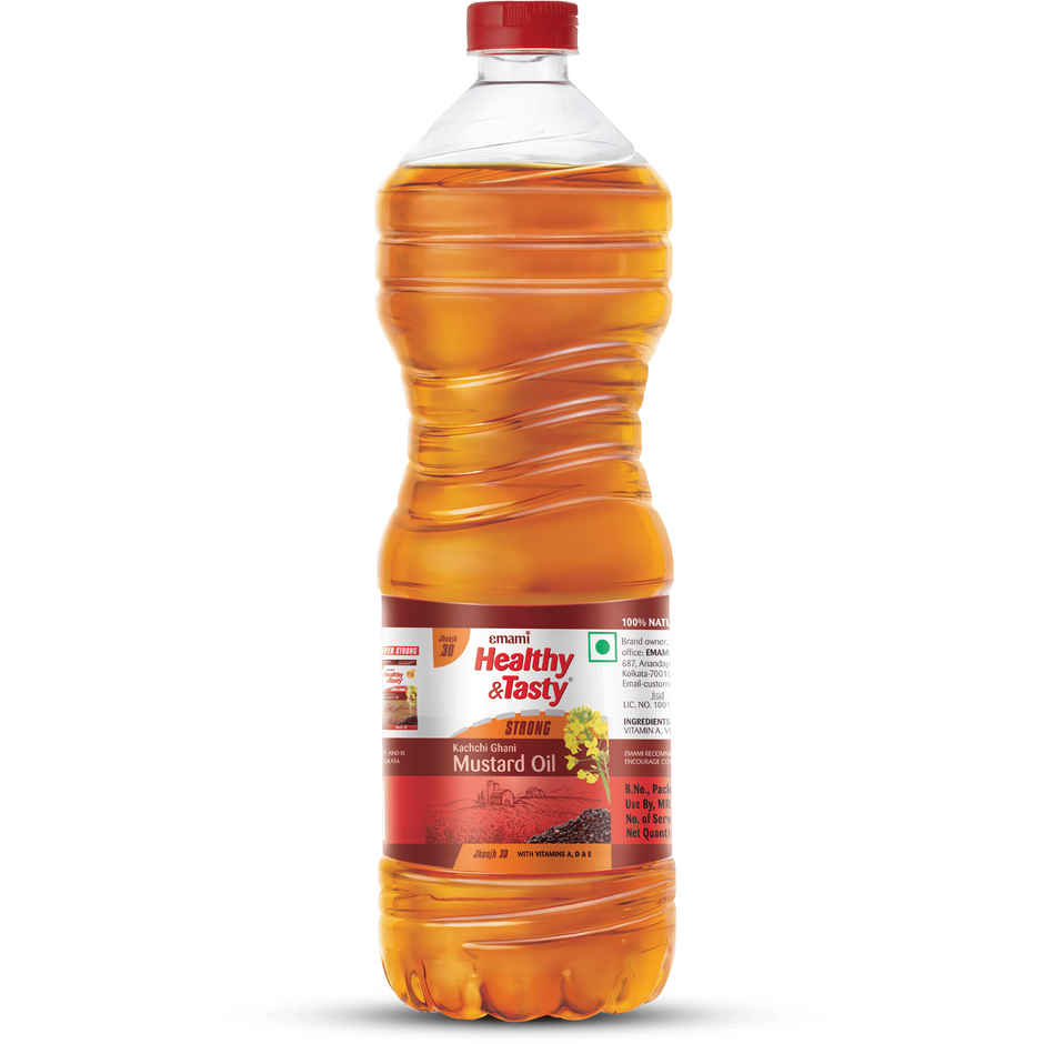 Emami Healthy and Tasty Strong Kachchi Ghani Mustard Oil PET Bottle