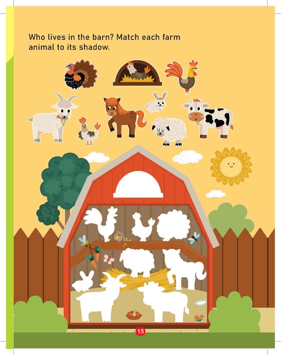 Dreamland Farm Activity and Colouring Book Die Cut Shape 48 Pages