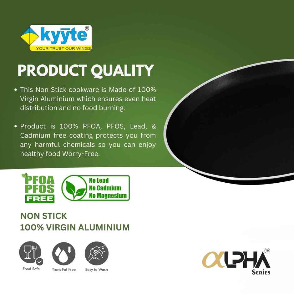 Kyyte Alpha Non Stick Dosa Tawa 25 Cm