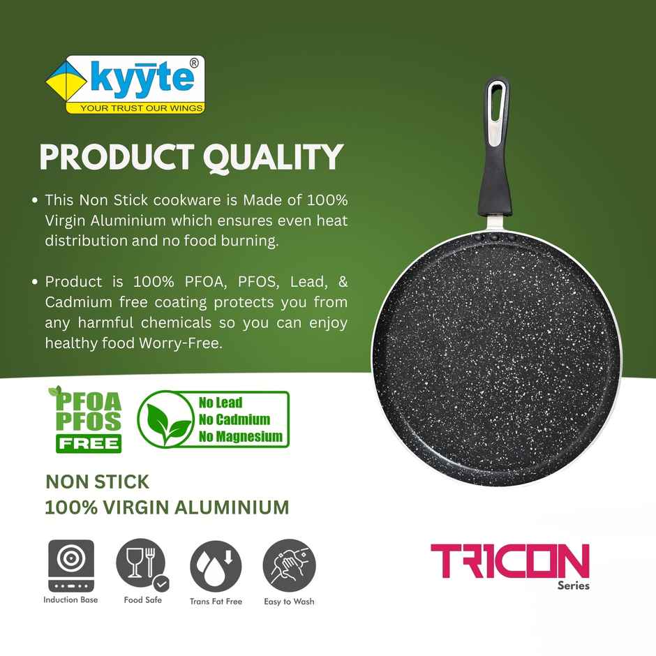 Kyyte Tricon Non Stick Ib Dosa Tawa 28 Cm