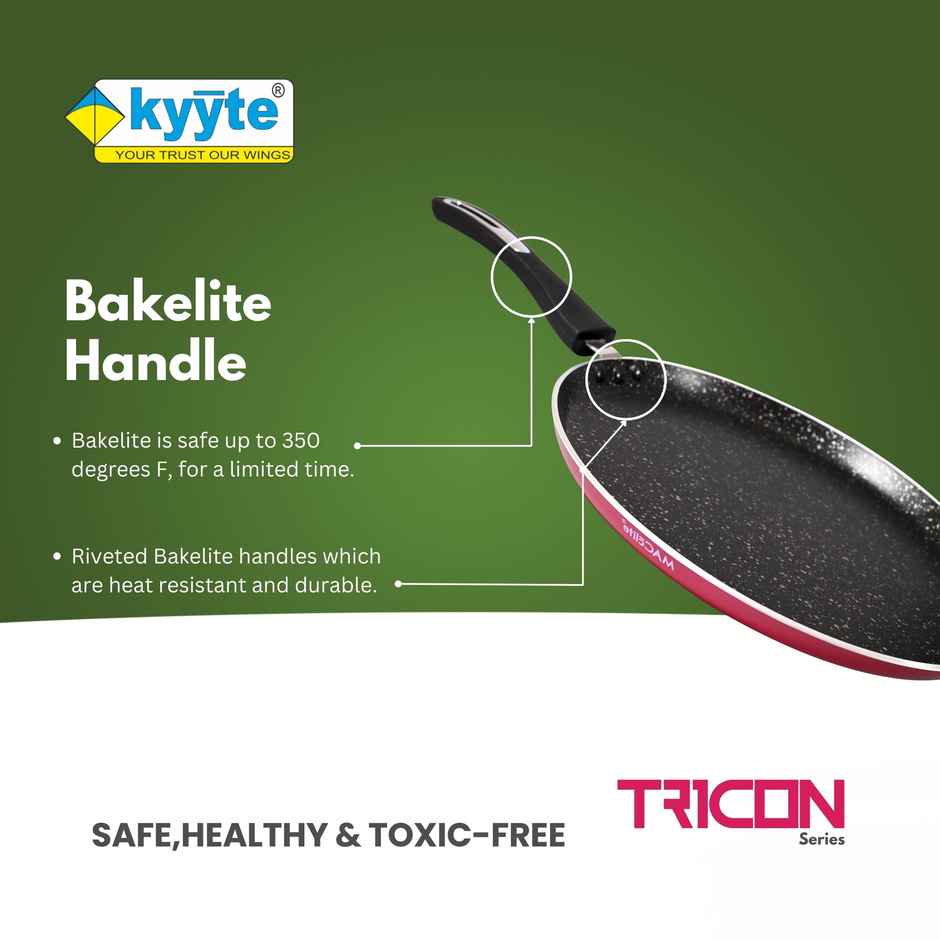 Kyyte Tricon Non Stick Ib Dosa Tawa 28 Cm