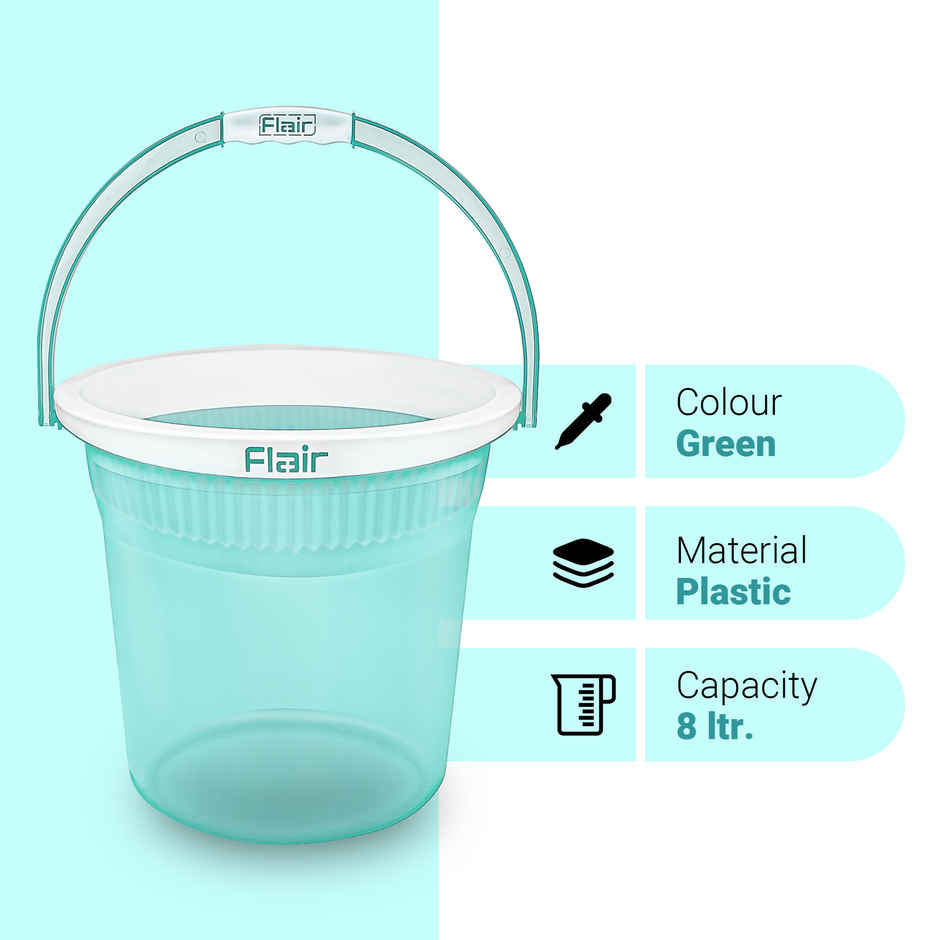 Flair Estella Crystal | Bucket | 8 Litre | Green