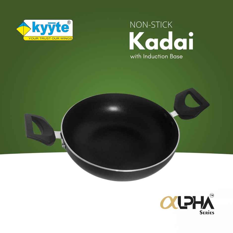 Kyyte Alpha Non Stick Induction Base Kadai 24 Cm