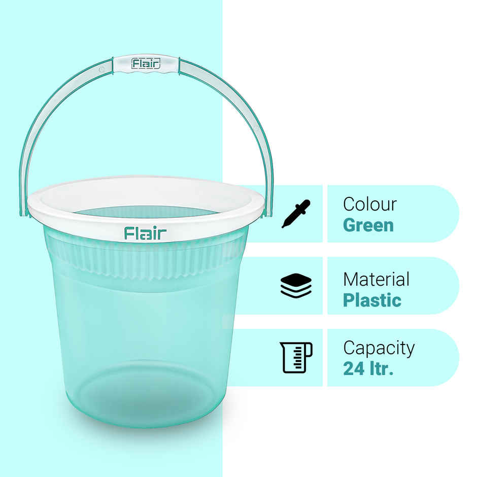 Flair Estella Crystal | Bucket | 24 Litre | Green