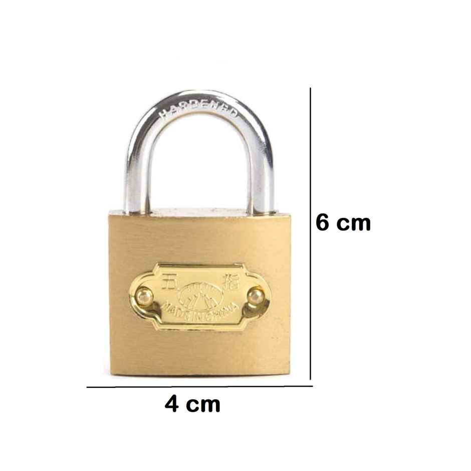 Soham Housewares Pad Lock | 38 mm | Gold