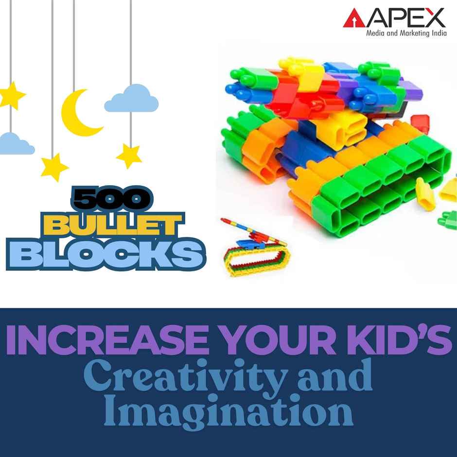 Apex 500 Bullet Building Blocks Set for Kids | Educational STEM Construction Toy For Kids