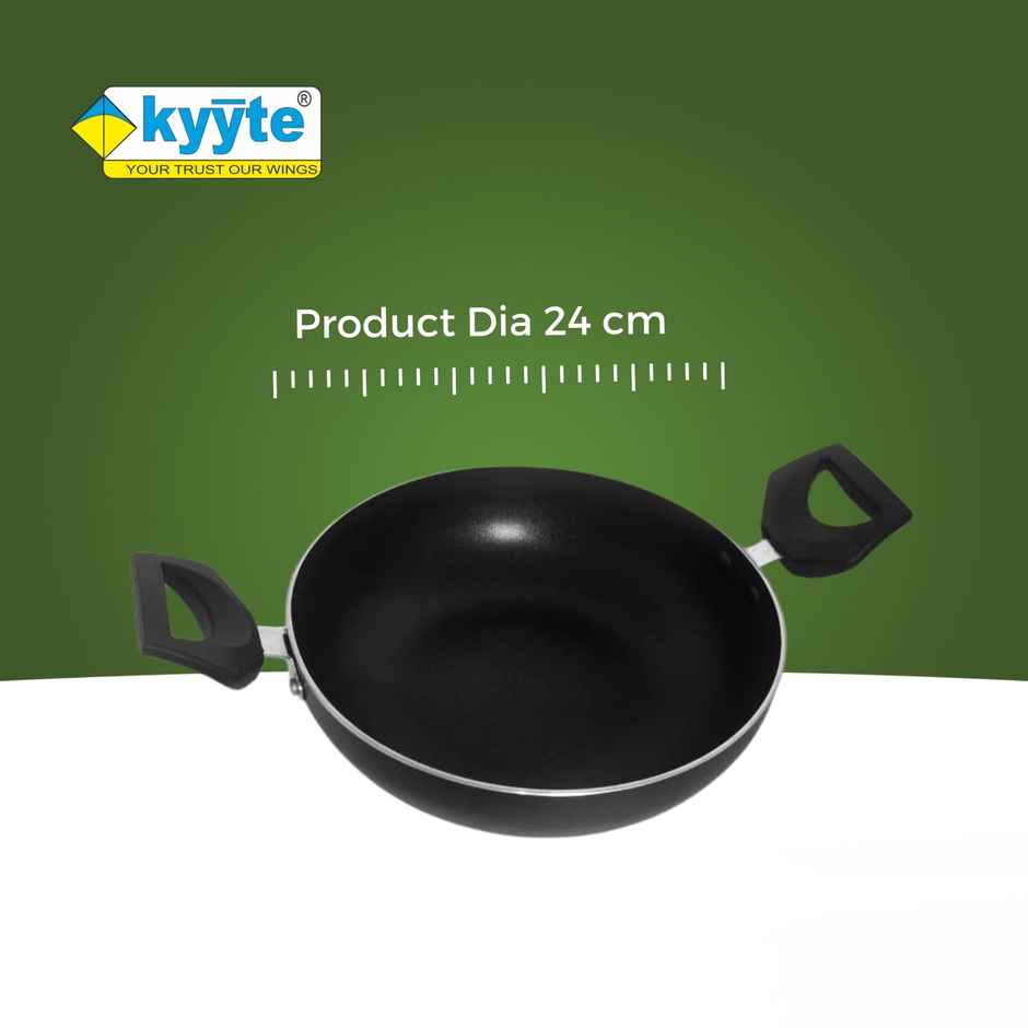 Kyyte Alpha Non Stick Induction Base Kadai 24 Cm