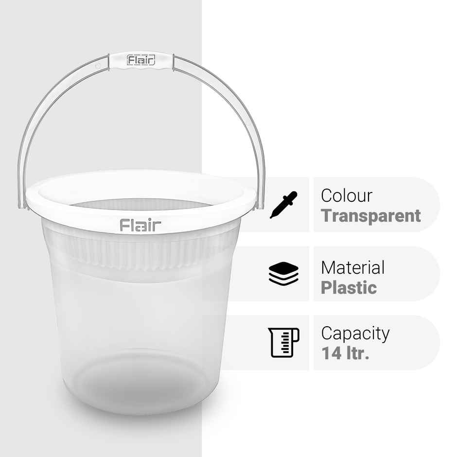Flair Estella Crystal | Bucket | 14 Litre | Clear