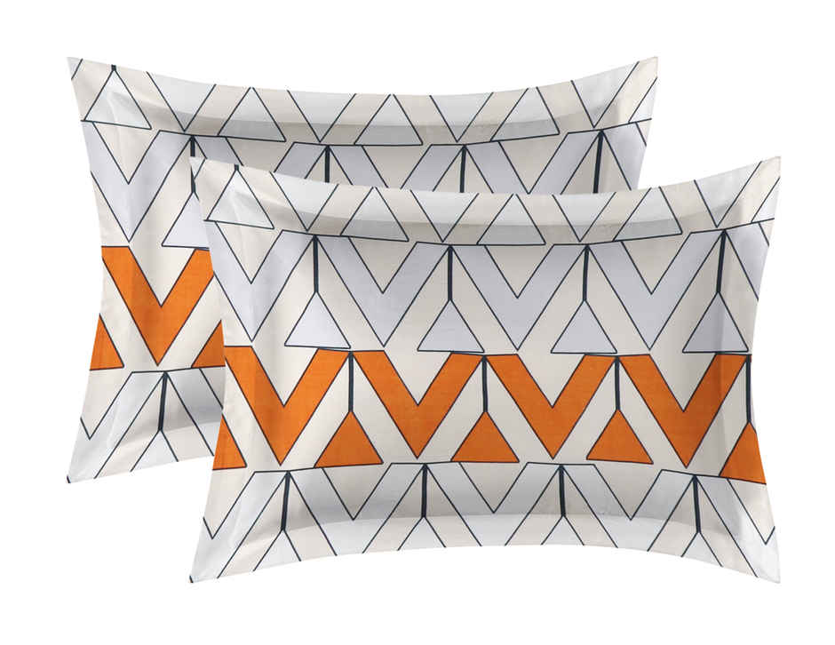 Dream Living Chevron Micropeach | 125 Gsm Double Bedsheet With 2 Pillow Covers | Beige