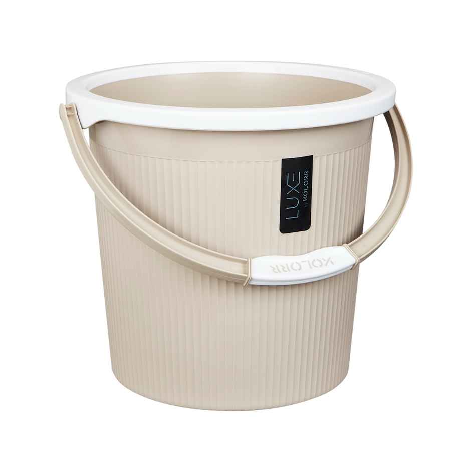Kolorr Luxe Bucket | (Bucket 20L X 1) - Sand Stone Bathroom Bucket | Strong Bathroom Bucket