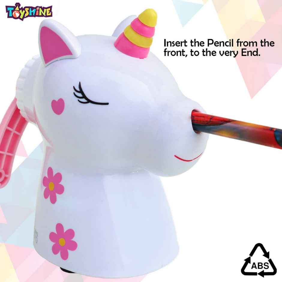 Toyshine Unicorn Pencil Sharpeners Manual for Kids and Artists | White