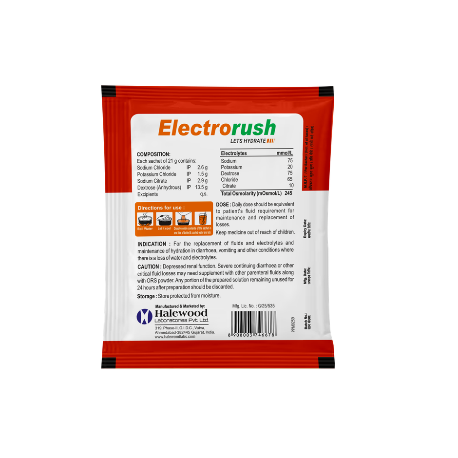 Electrorush ORS Powder | Orange