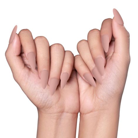 Renee Long Stick On Nails L Mtn 01| 24 Reusable Artificial Fake Nail Set