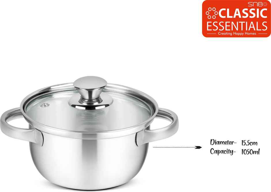 Classic Essentials Marvel Pack of 2 Cook and Serve Casserole Set 1050 ml