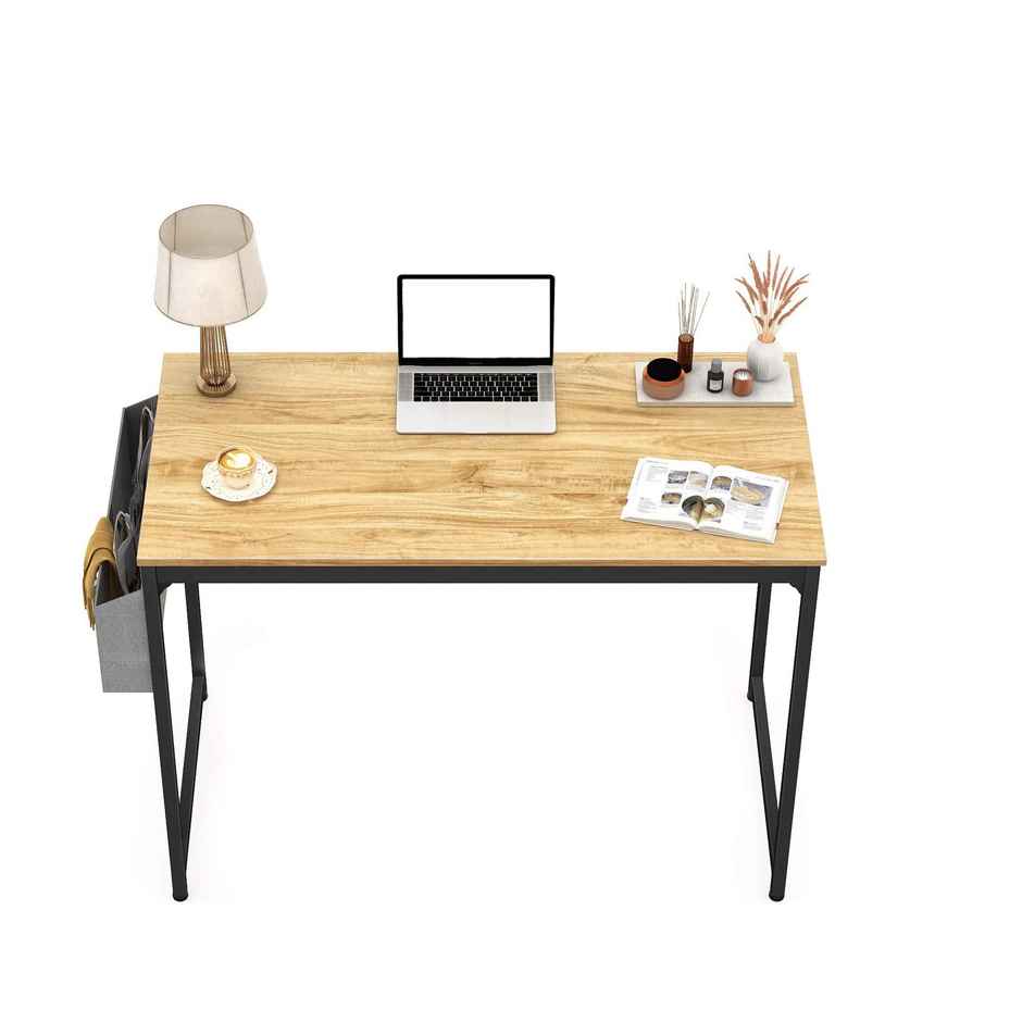 Arlavya Study and Office Table-40 x 19 Engineered Wood, Free Standing - Natural Color