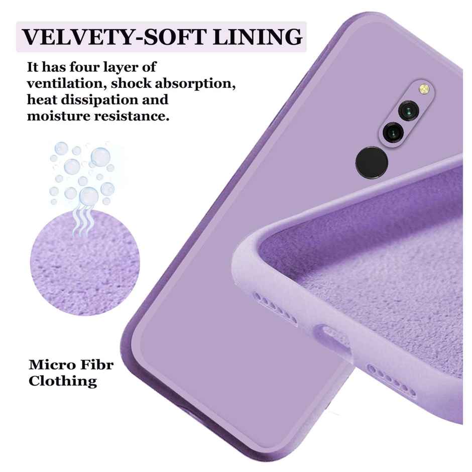 Artistque Case For Mi Redmi 8 Back Cover - Plain Liquid Silicone Cover