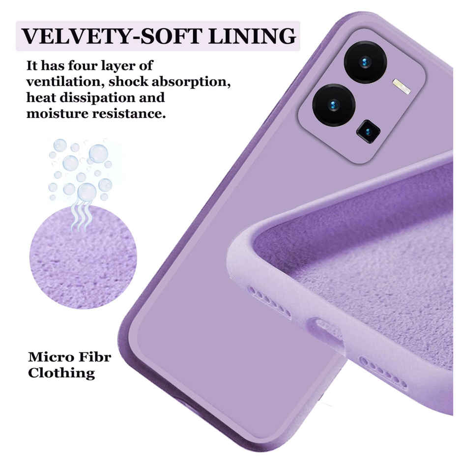 Artistque Case For Vivo Y35 Back Cover - Plain Liquid Silicone Cover