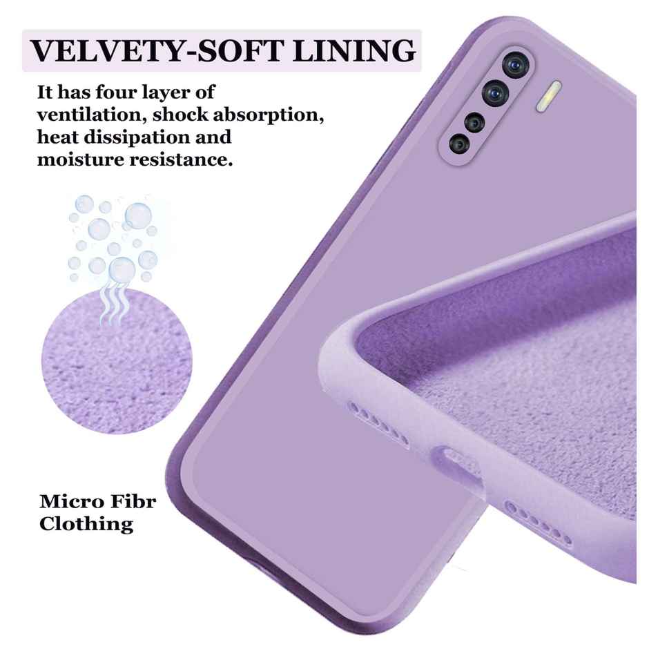 Artistque Case For Oppo F15 Back Cover - Plain Liquid Silicone Cover