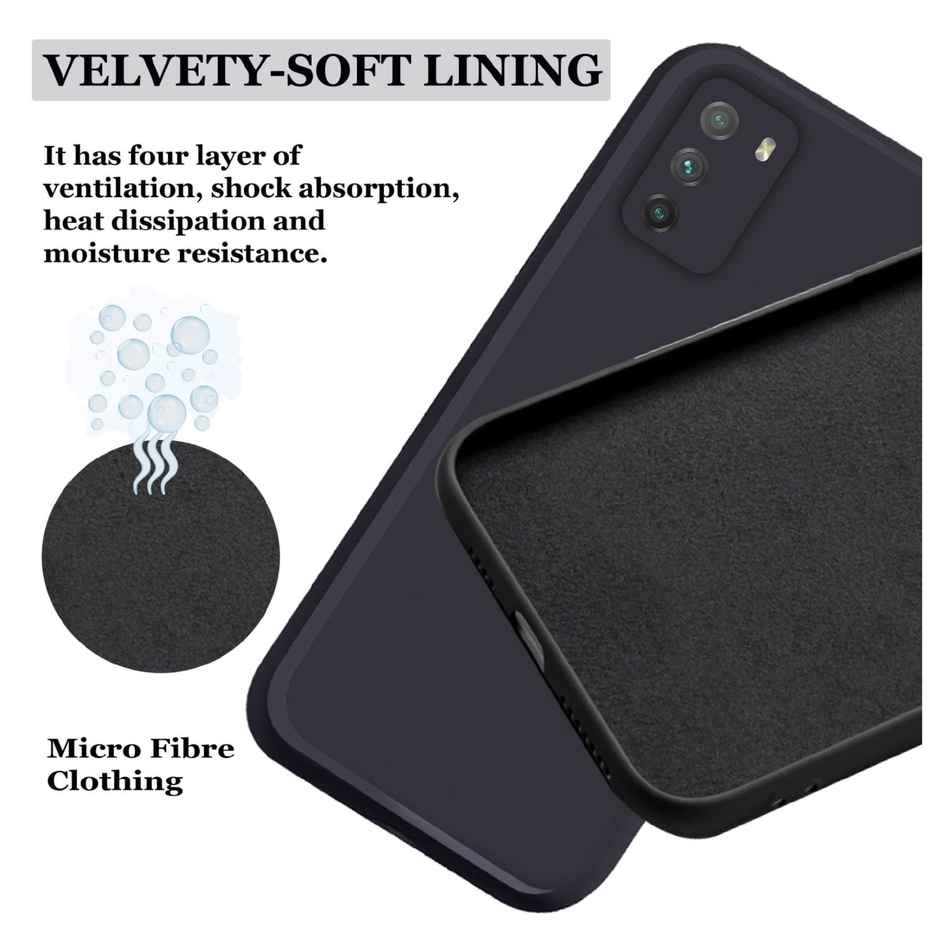 Artistque Case for Poco M3 Back Cover - Plain Liquid Silicone