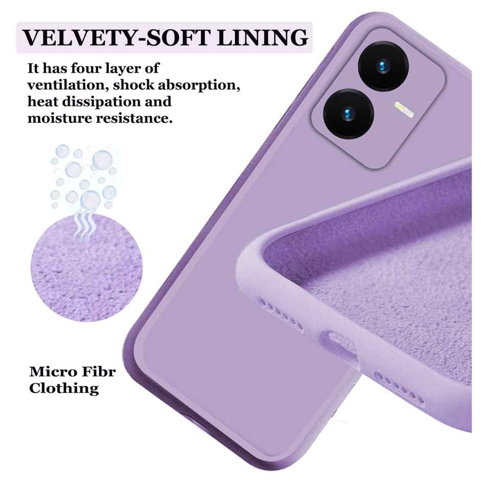 Artistque Case For Vivo Y22 Back Cover - Plain Liquid Silicone Cover