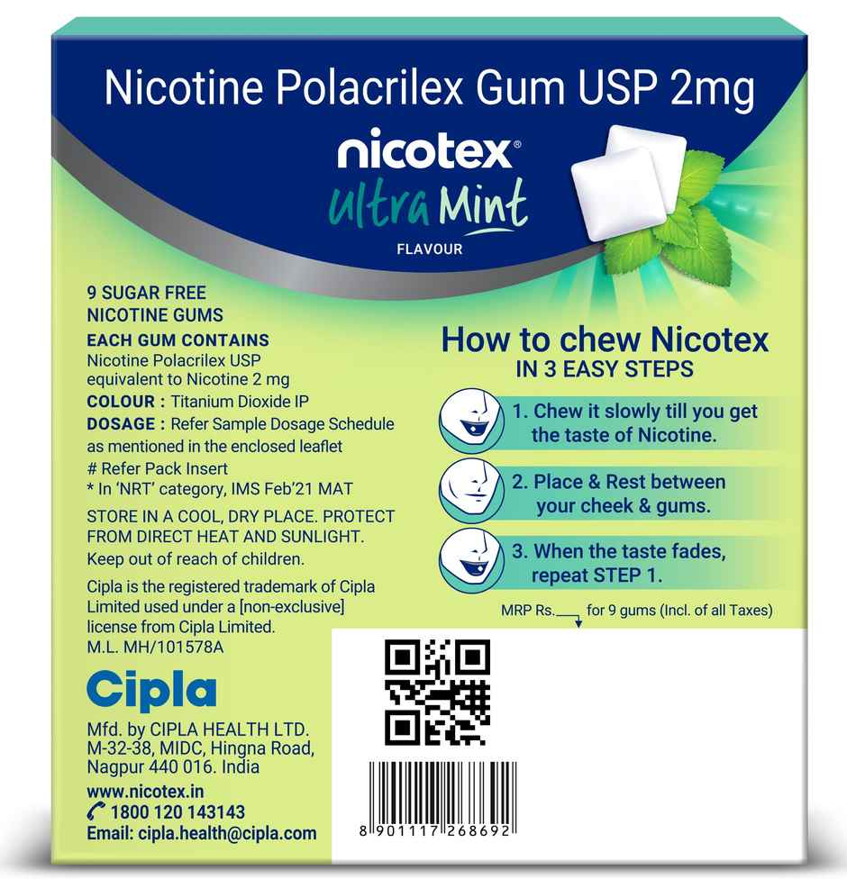 Nicotex Gums Ultra Mint 2mg