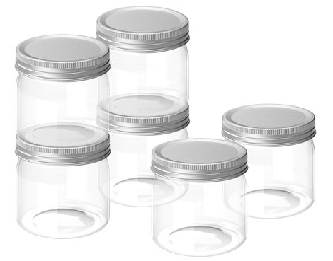 All Time Crystal Storage Jar Set Of 6 (230 Ml X 6 ), Transparent